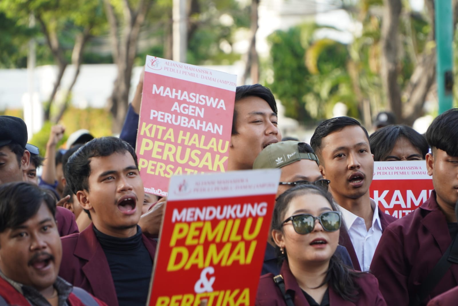 Mahasiswa dukung pemilu damai Mahasiswa dukung pemilu damai
